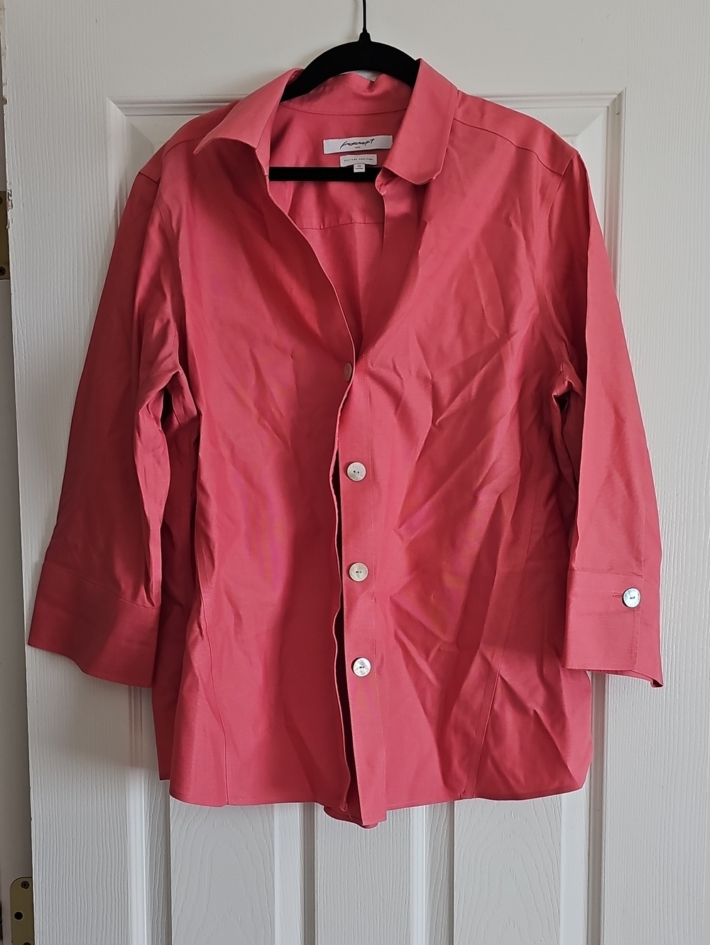Women’s Coral Button-Front Shirt